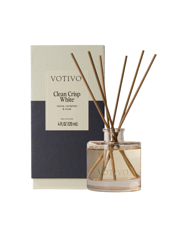 Clean Crisp White Reed Diffuser votivo