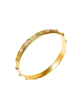 Cobblestone Stone Bangle in Multi-Stone Cat's Eye 