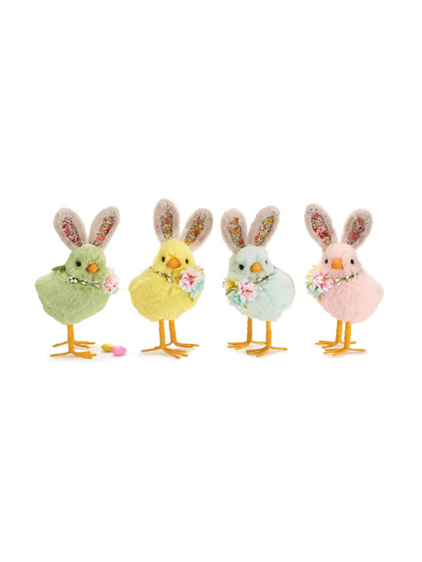 Colorful Chicks with Bunny Ears 4 colors