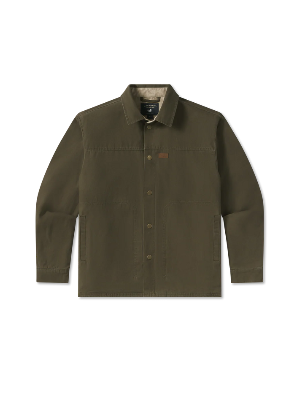 Bishop Rugged Canvas Jacket- Dark Olive By Southern Marsh