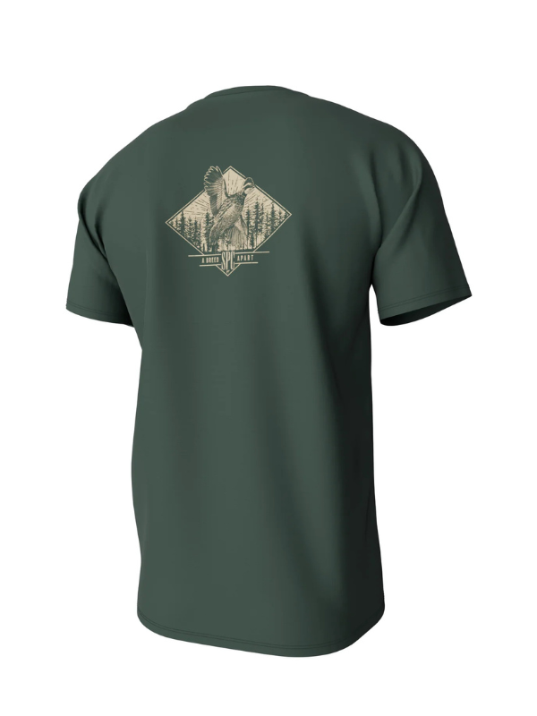 Diamond Quail Short Sleeve Pocket Tee in Duck Green By Southern Point Co.