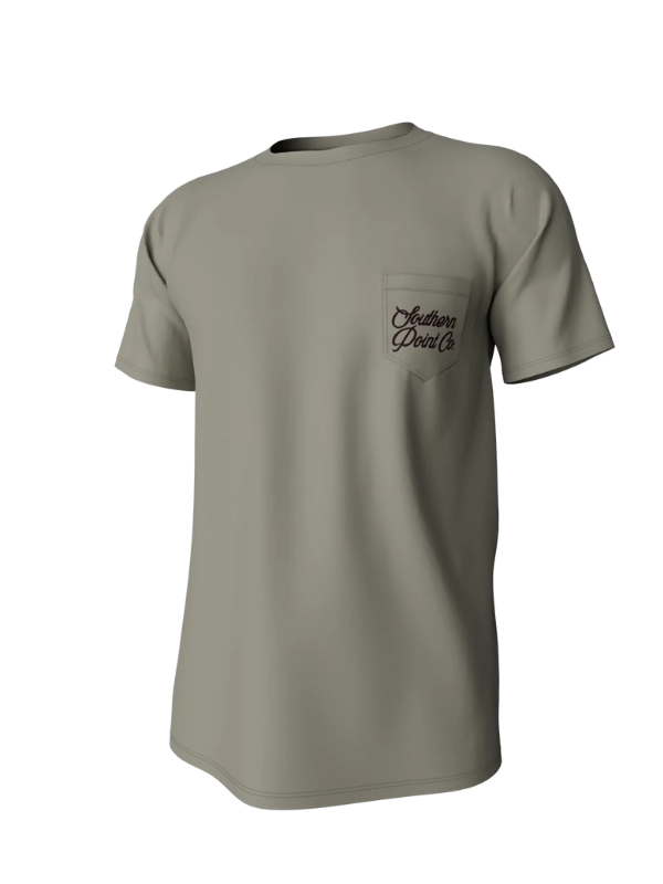 In the Pines Short Sleeve Pocket Tee in Laurel Oak By Southern Point Co.