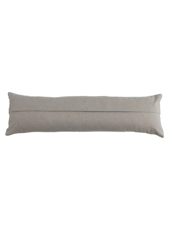 Flower Embroidered Cotton Pillow
