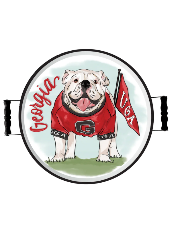 Georgia Mascot Enamel Tray
