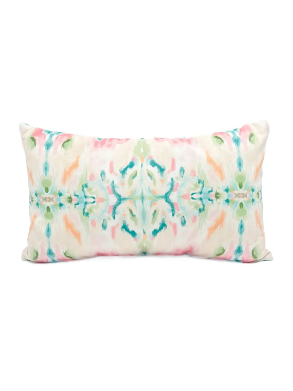 Decorative pillow with colorful abstract pattern 