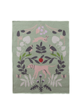 Cotton Knit Baby Blanket with Botanicals & Animals childrens