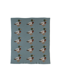 blue and brown mallard duck baby blanket