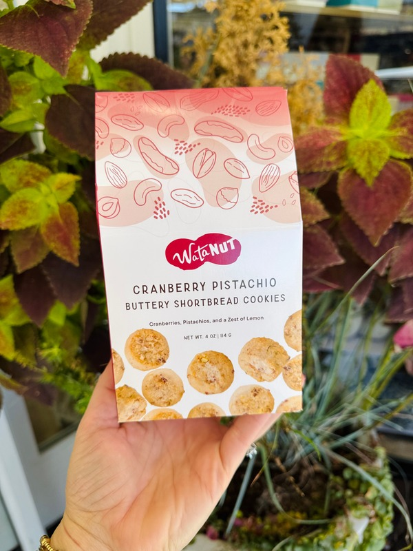 shortbread cookie with cranberry and pistachios