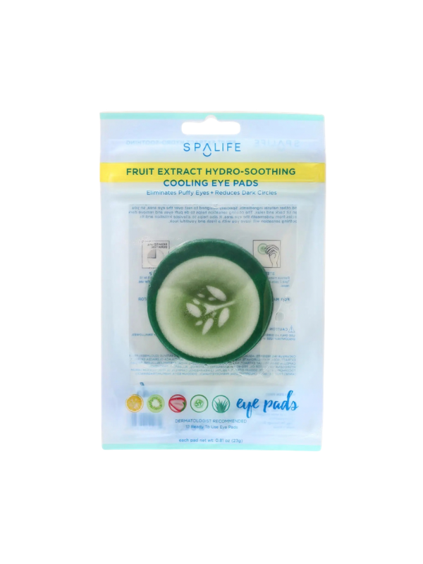 SpaLife fruit extract hydro-soothing cooling eye pads by spa life cucumber 