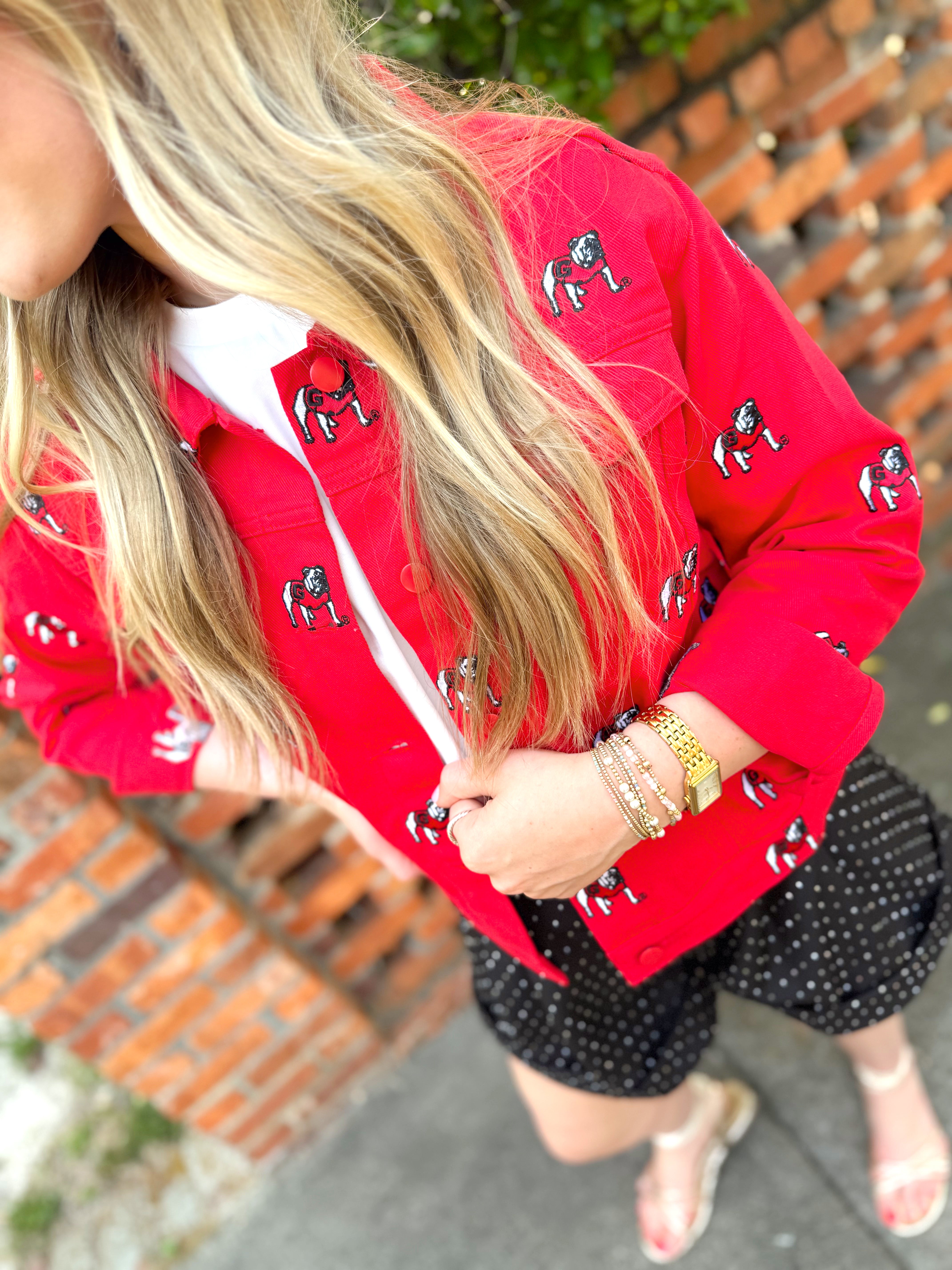 The Georgia Tailgate Twill Logo Jacket By Stewart Simmons (S-2X)