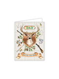 Greeting card with deer head and text 'Dad, you're the best' 