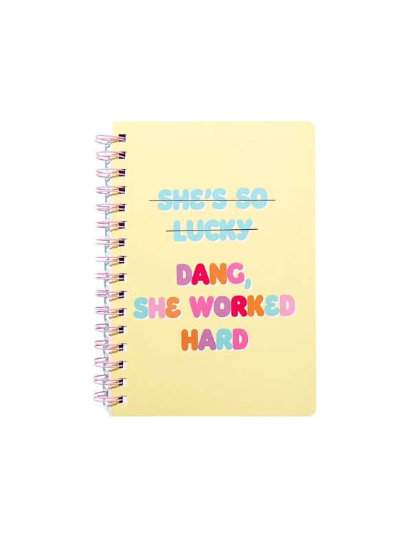 Dang, She Worked Hard Spiral Notebook