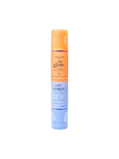 Day & Night Dual Eye Serum Set glow and renew niacinamide rice extract retinol and peptides