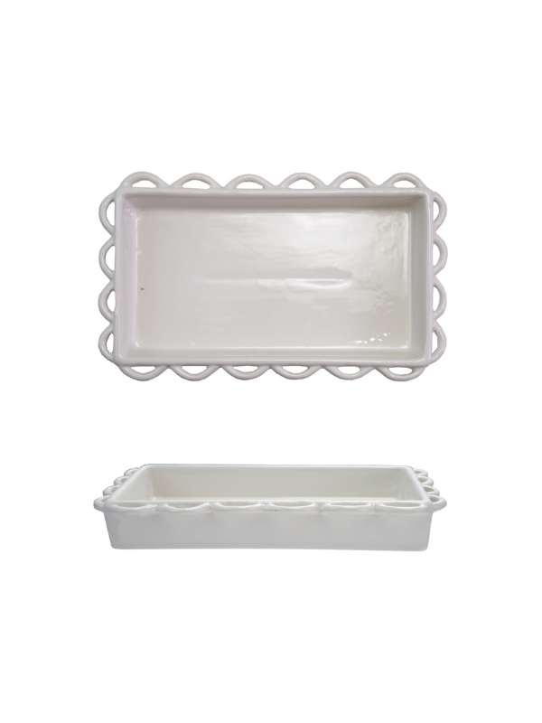 Decorative Scalloped Napkin Holder