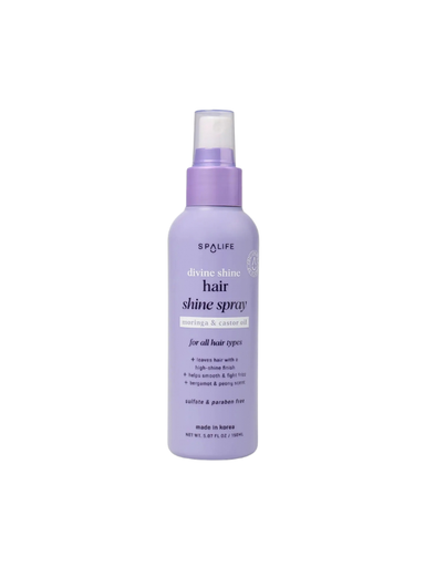 Divine Shine Hair Shine Spray with moringa and castor oil by spa life