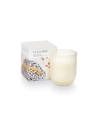 Driftwood Baby Boxed Glass Candle tan
