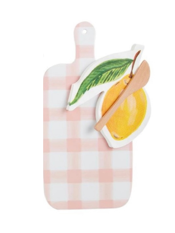 Lemon & Gingham Melamine Board Set