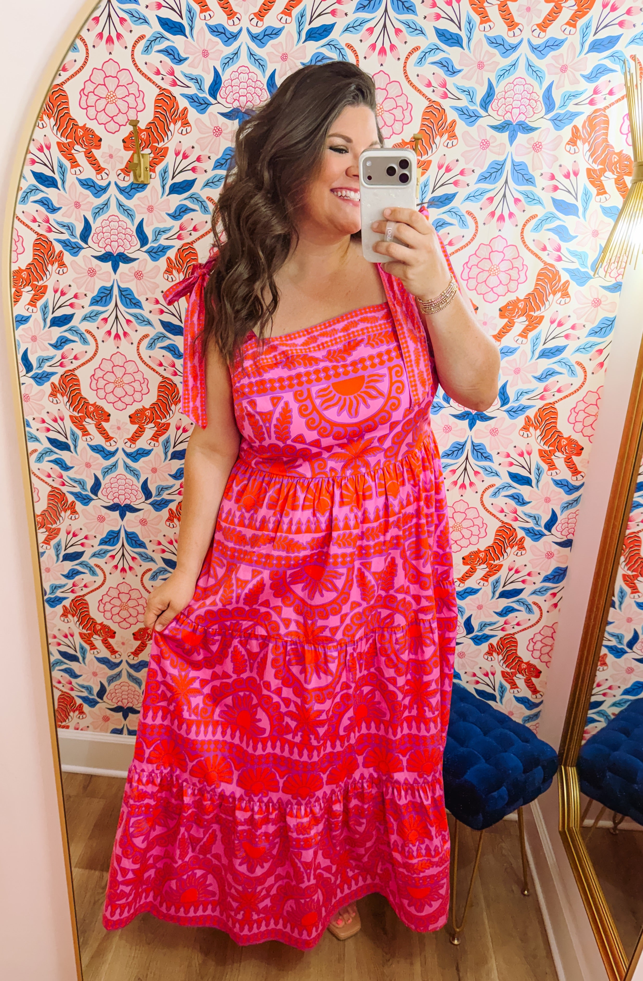 The Tarie Tropical Tiered Maxi Dress