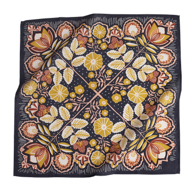 navy and floral bandana