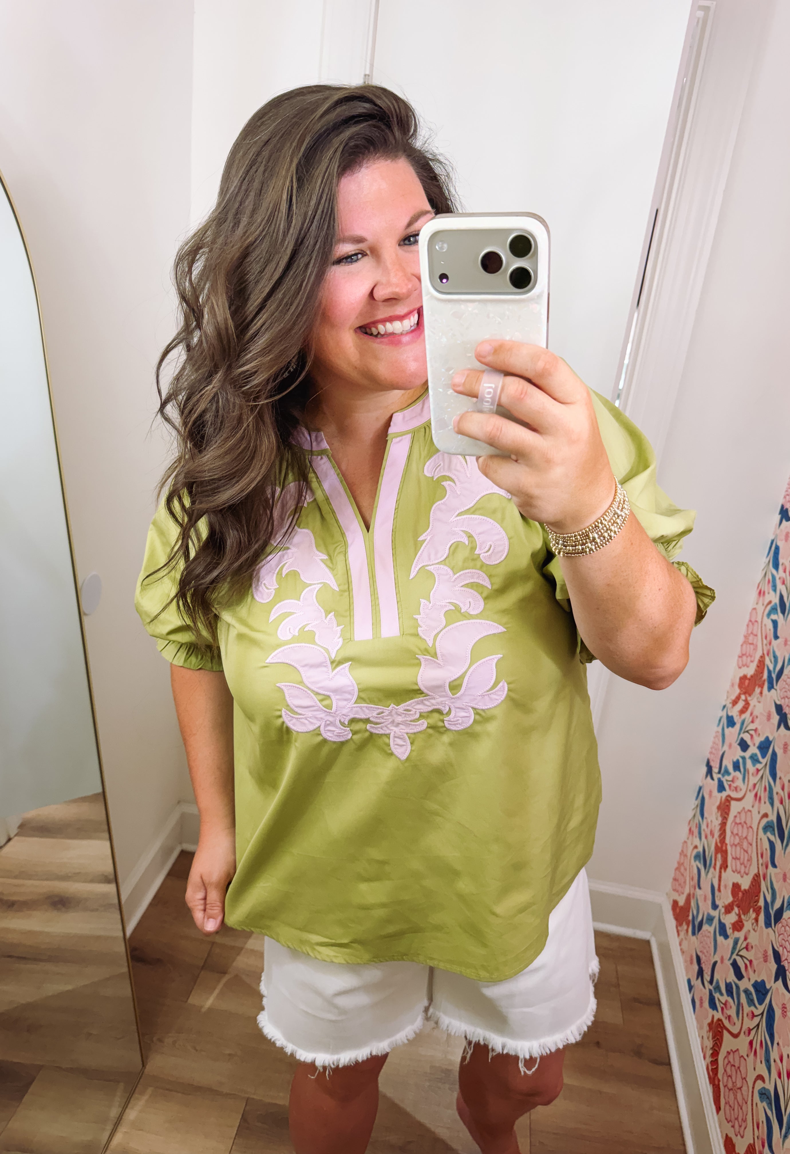 The Basil Puff Sleeve Top (1X-3X)