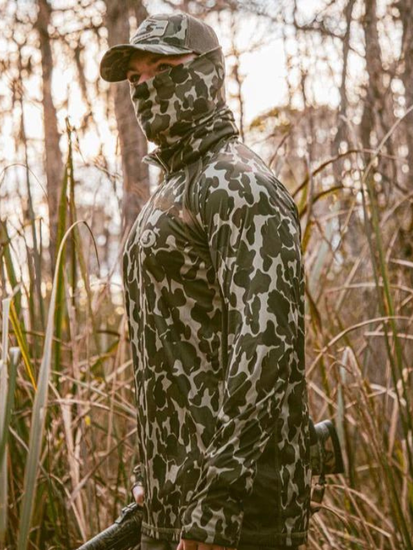 FrogSkin Quarterzip in Timber Camo by Dixie Decoys