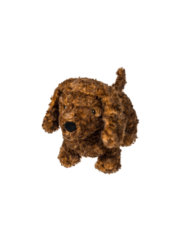 brown fuzzy dachshund plush toy 