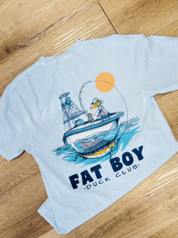 duck fishing in ocean tee