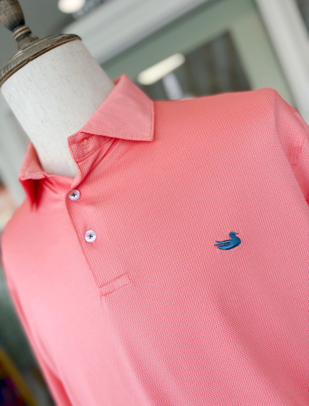 Ennis Performance Polo in Coral By Southern Marsh