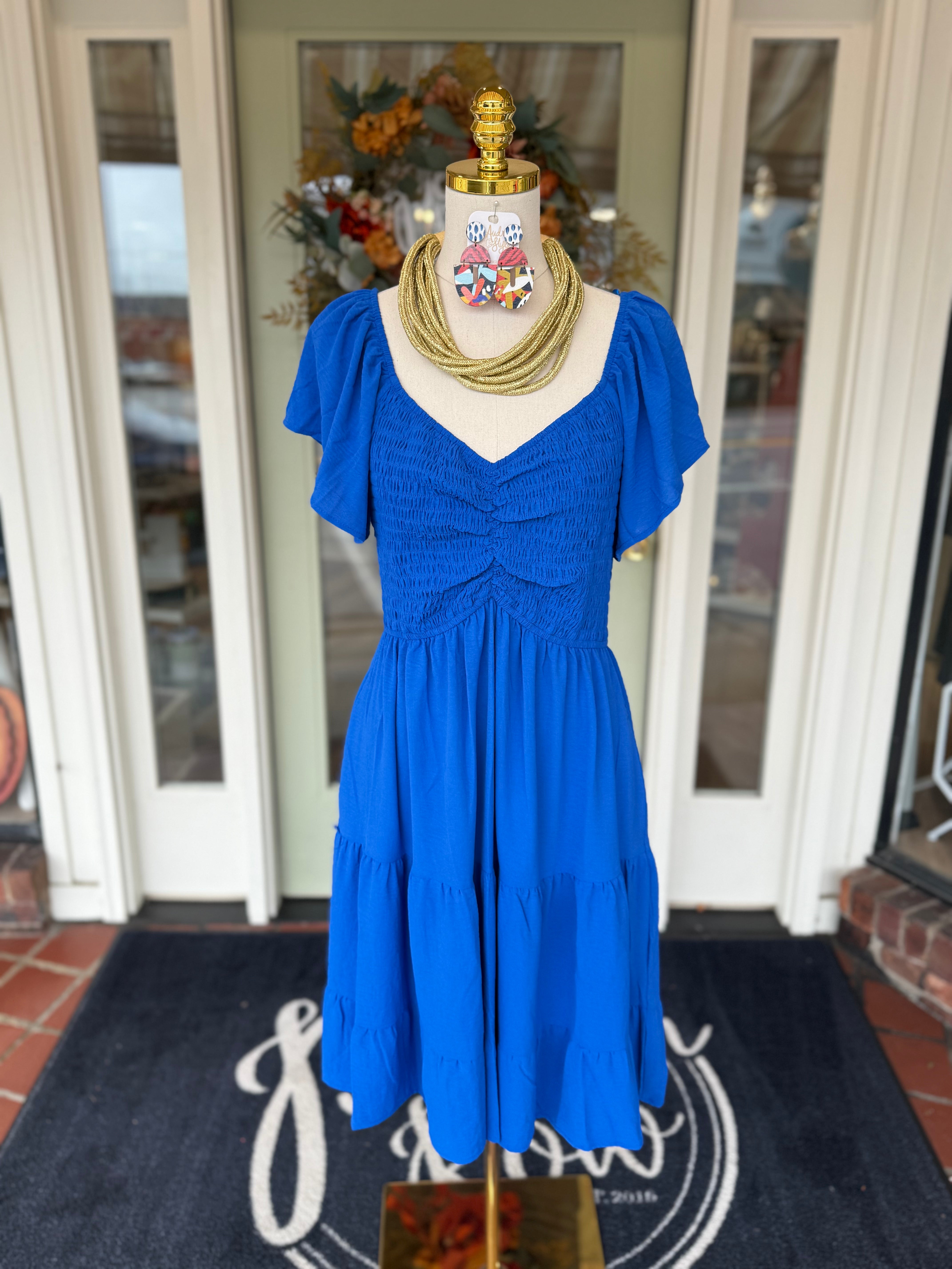 The Whitley Dress in Blue
