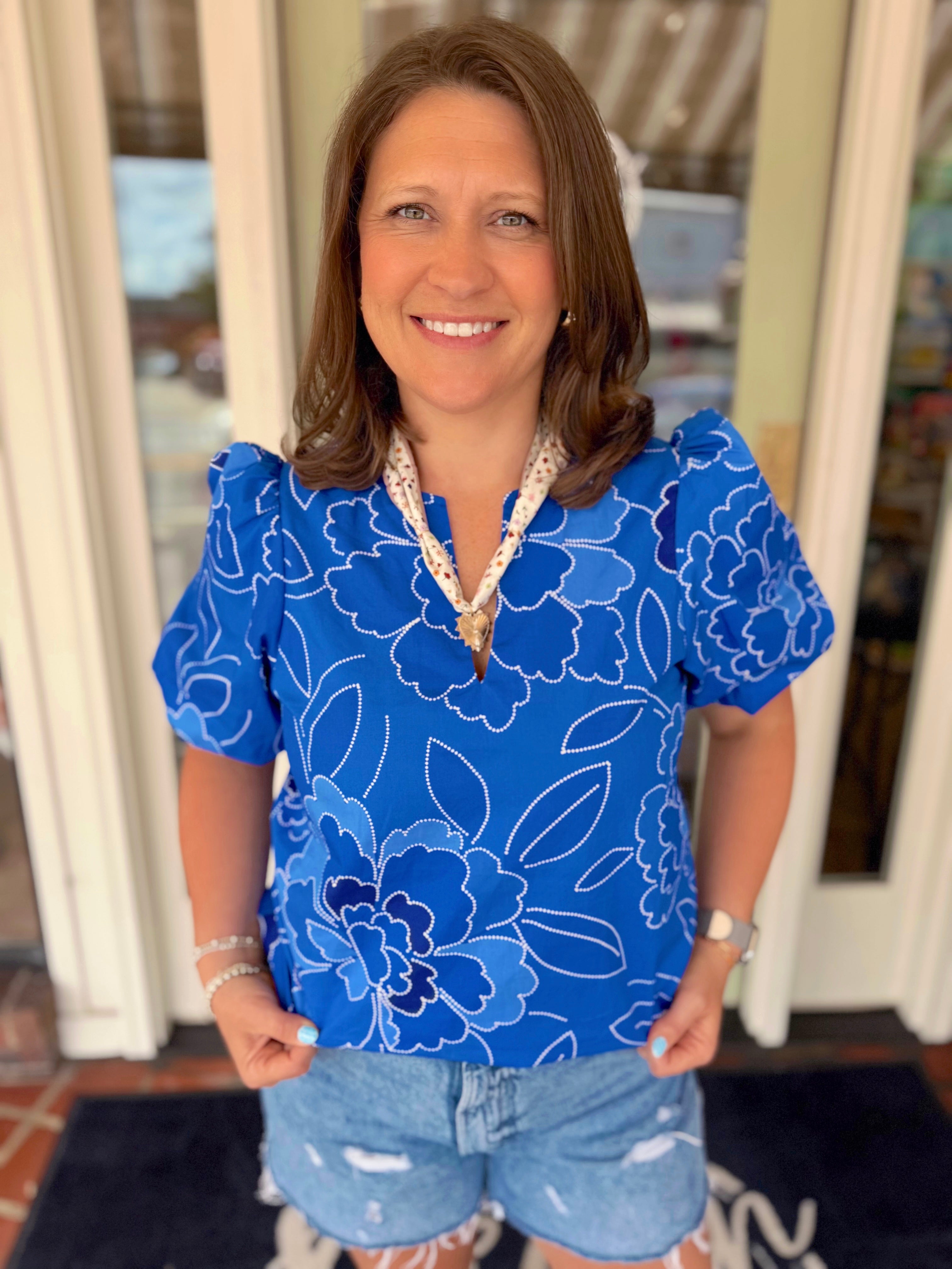 The Maris Floral Poplin Top