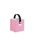 Pink and white patterned reusable and durable small gift bag