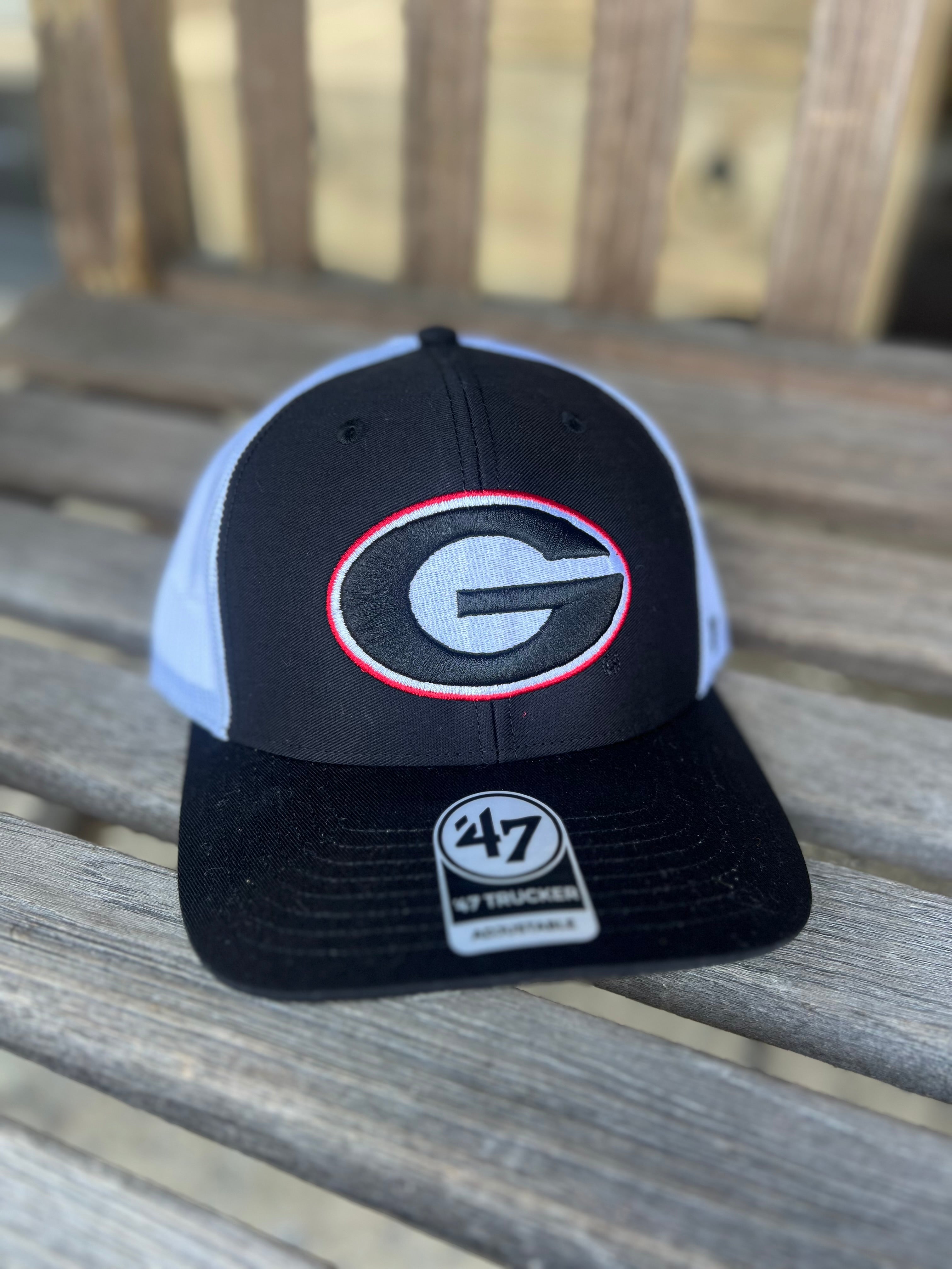 Georgia Bulldogs Black Logo Trucker Hat mesh back dawgs uga 