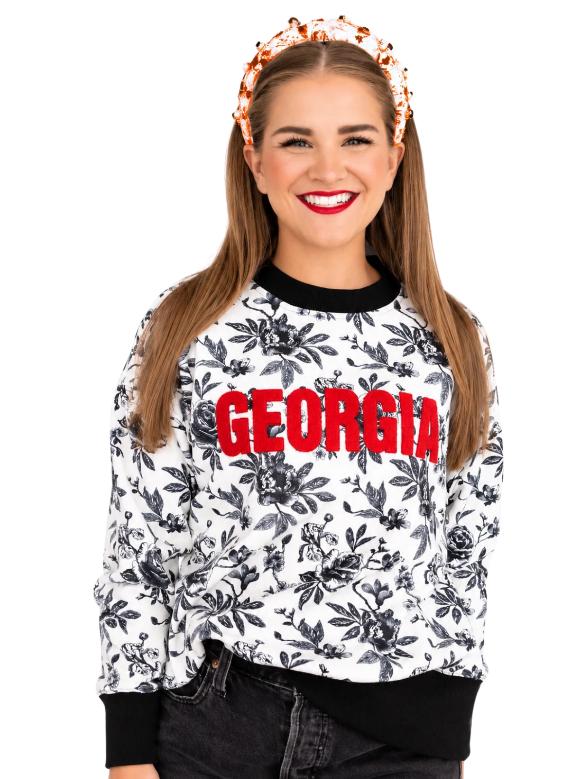black and white chinoiserie sweatshirt 