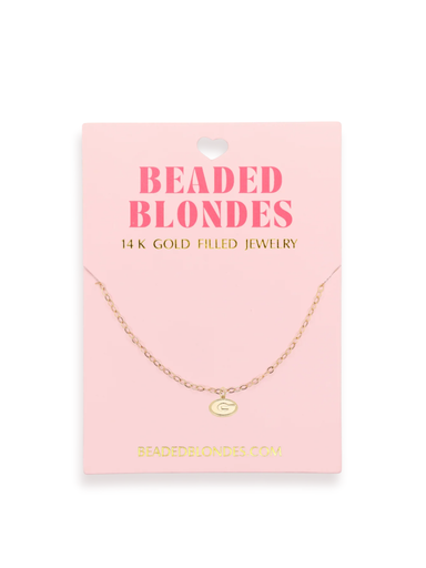 GA charm gold necklace