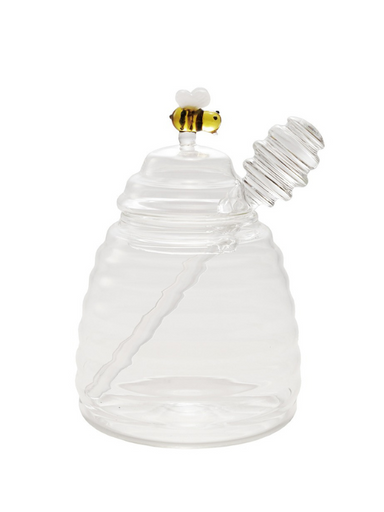 Glass Honey Pot