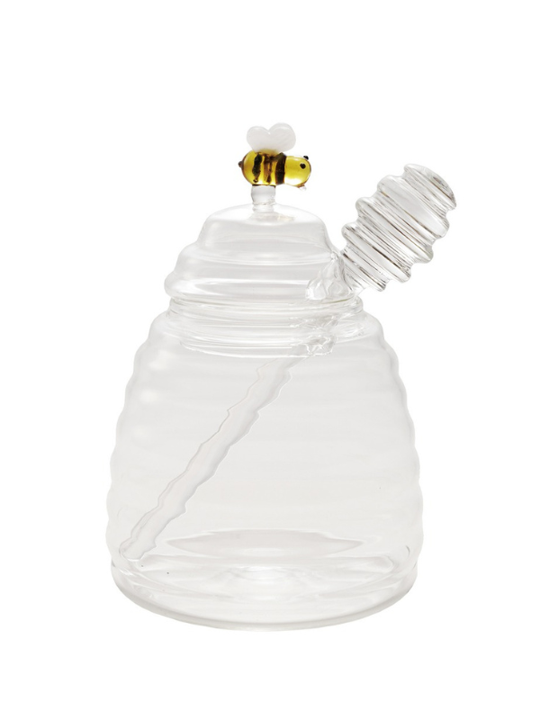 Glass Honey Pot