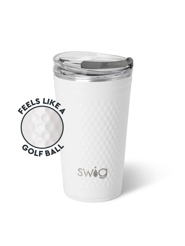 Golf Ball 24oz Party Cup By Swig white