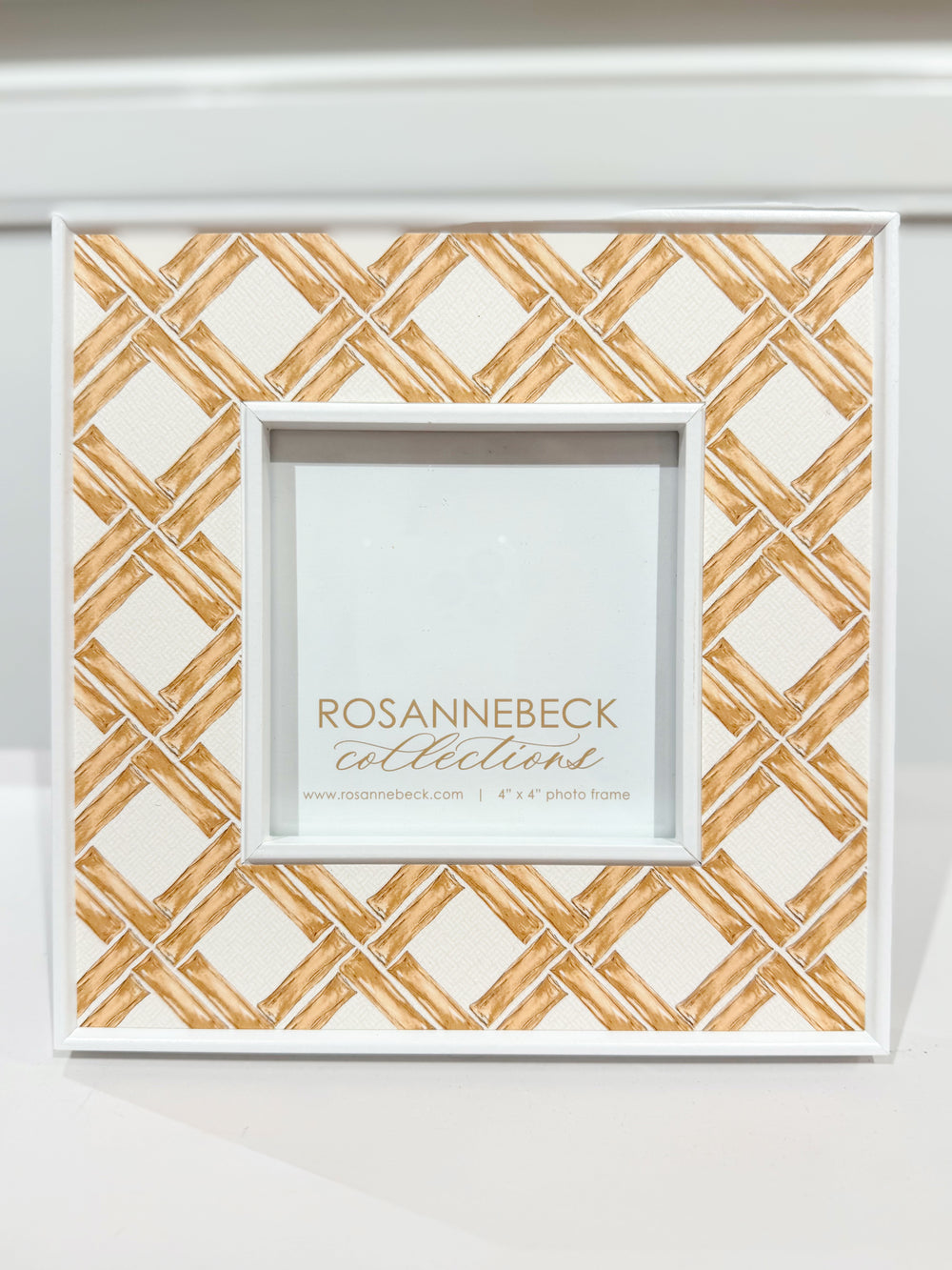 Handpainted Bamboo Trellis 4x4 Frame