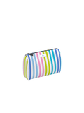 hot bright stripes. makeup bag