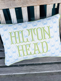 Blue crab throw pillow