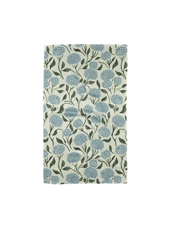 Hydor Tea Towel hydrangea pattern