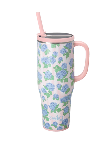 Hydrangeas flower 40oz Leakproof Mega Mug By Swig Life