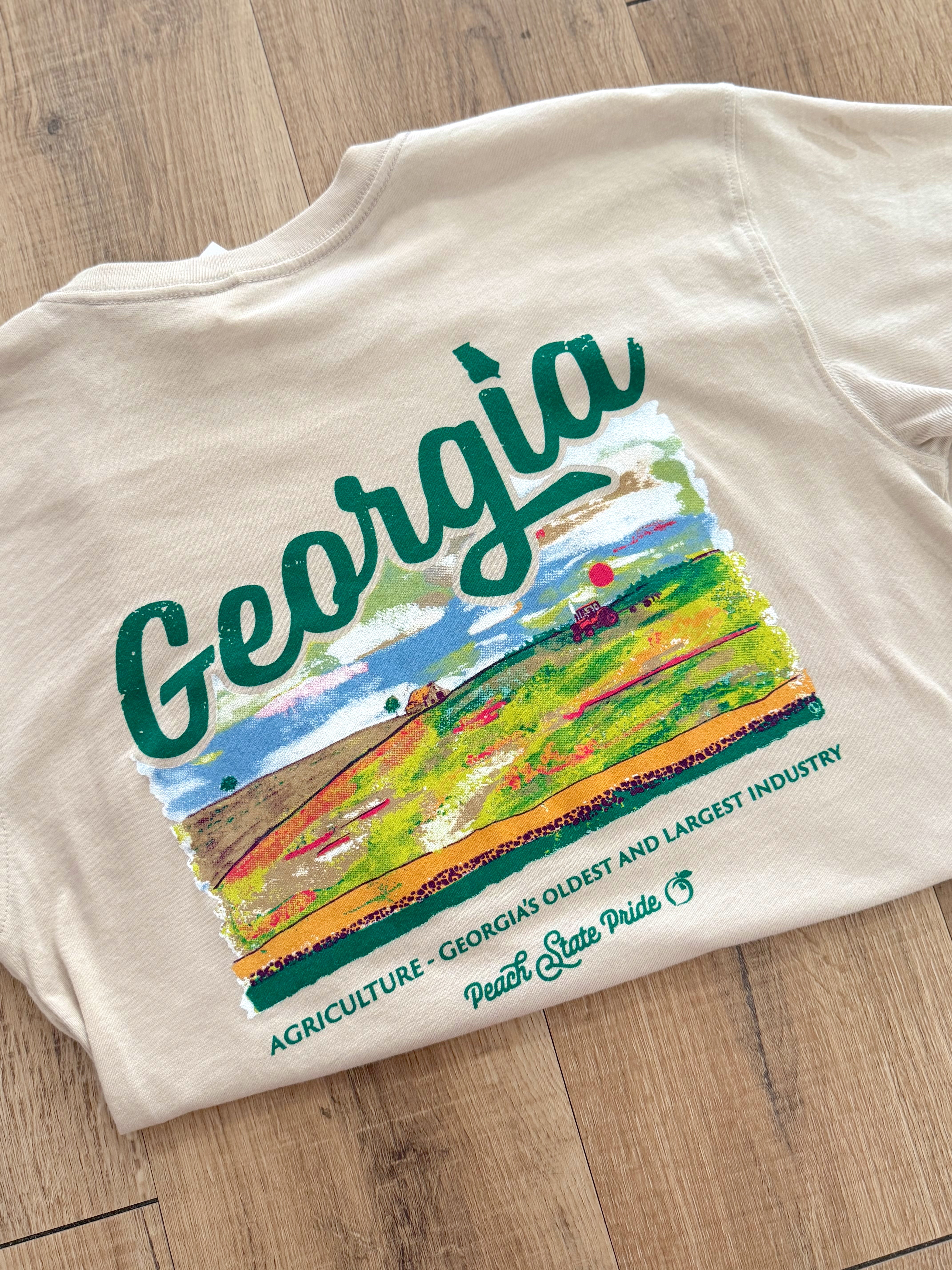 Georgia Agriculture Tee in Beige by Peach State Pride
