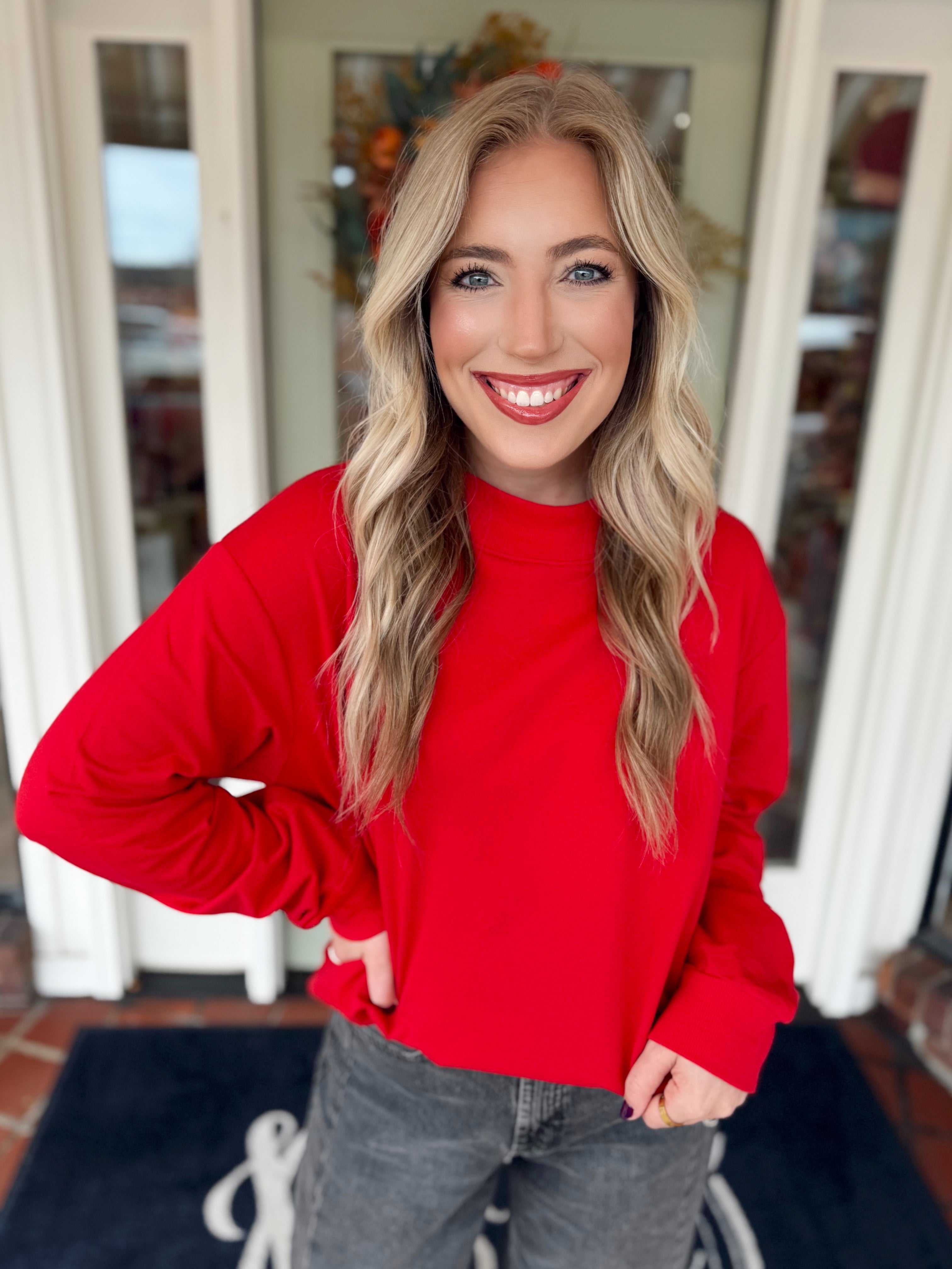 The Catherine Mock Neck Sweatshirt