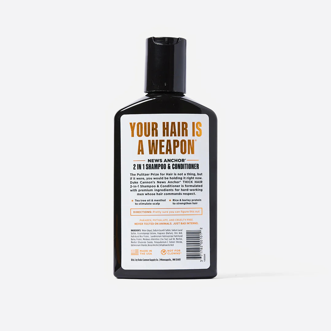 Bay Rum News Anchor Thick Hair Shampoo by Duke Cannon