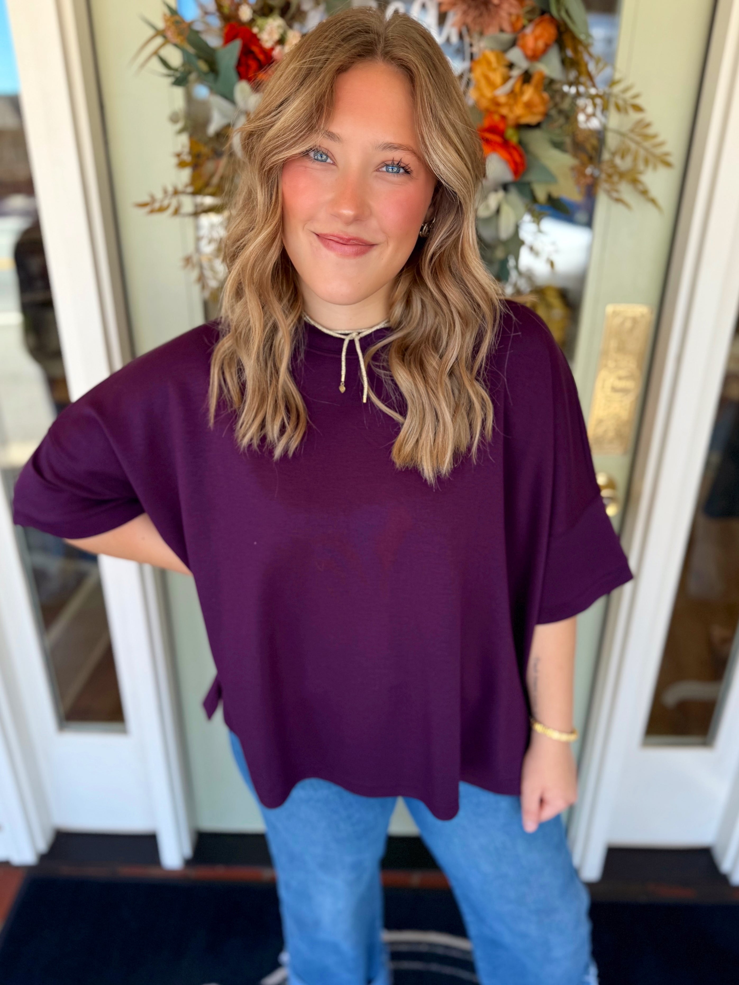 The Abigaile Plum Top