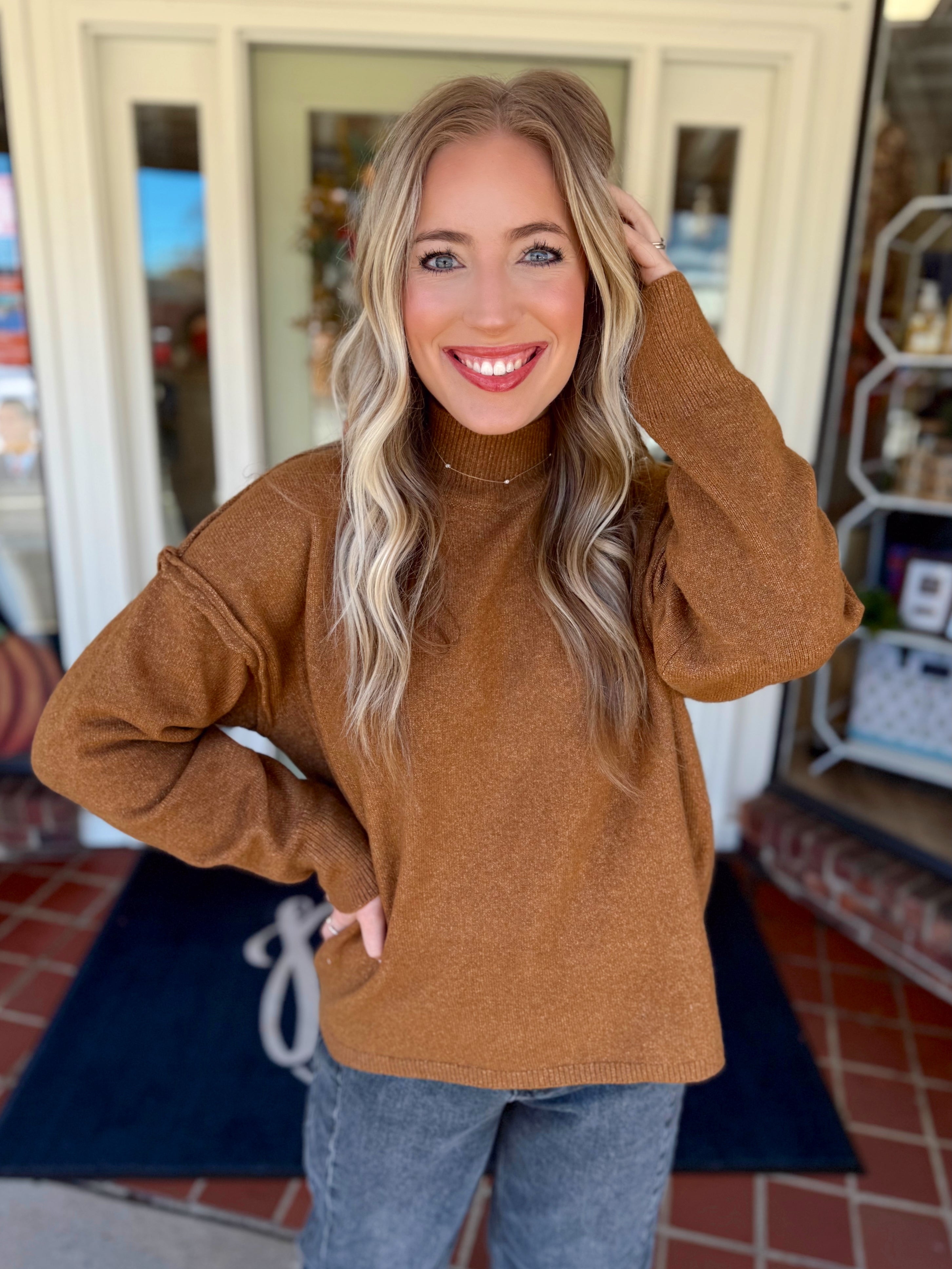The Avery Sweater in Camel
