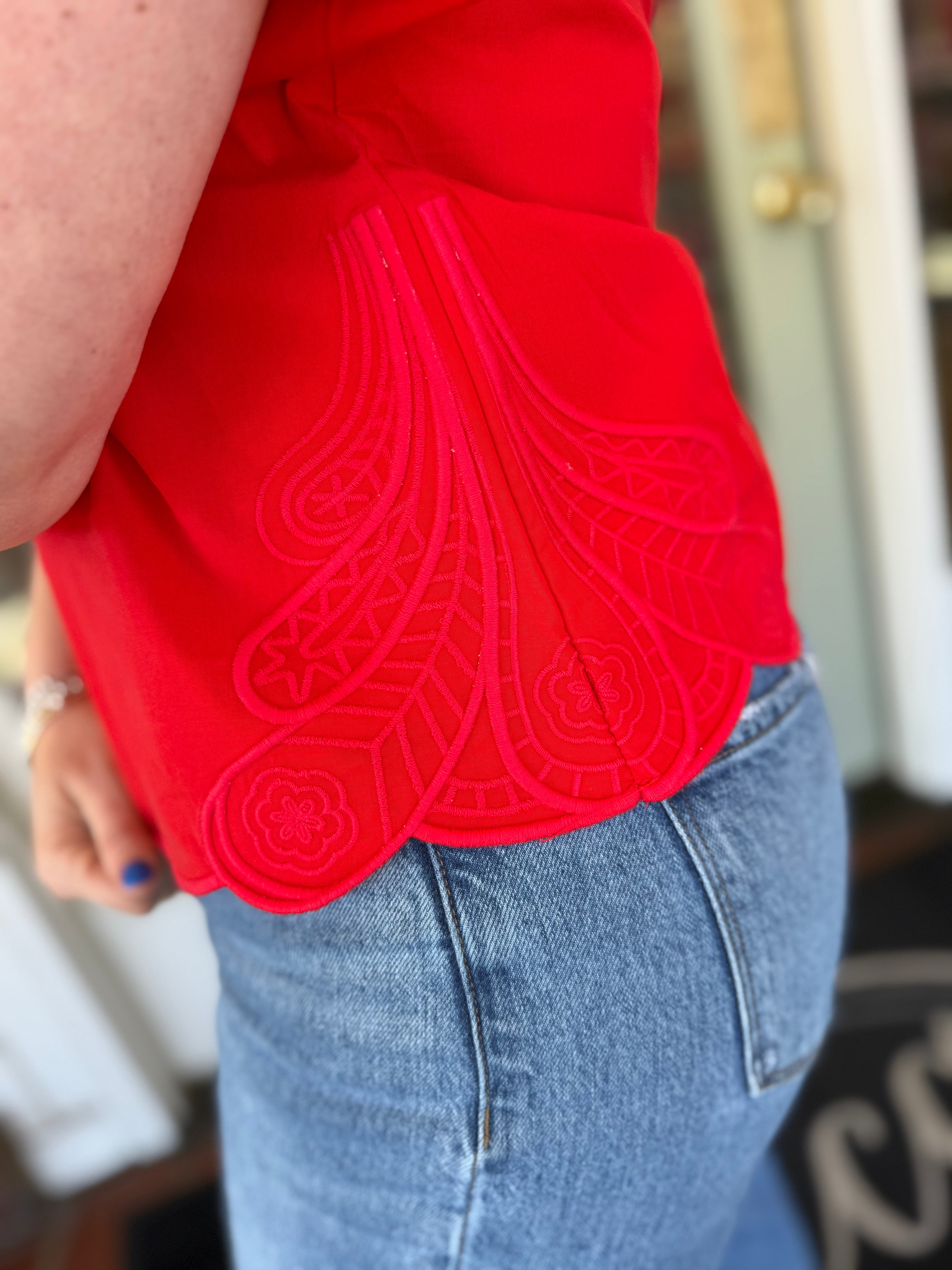 The Elsa Top in Red