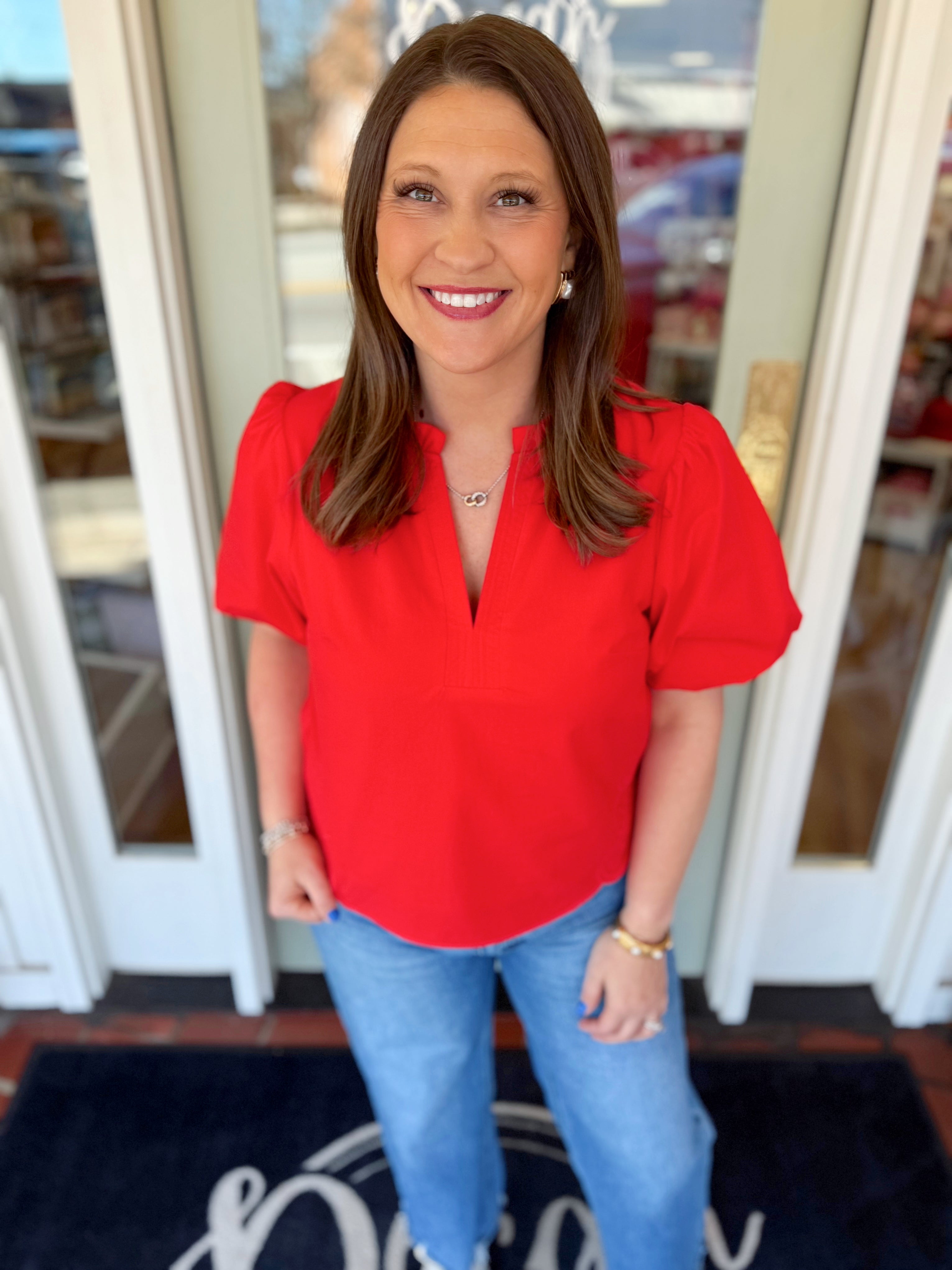 The Elsa Top in Red