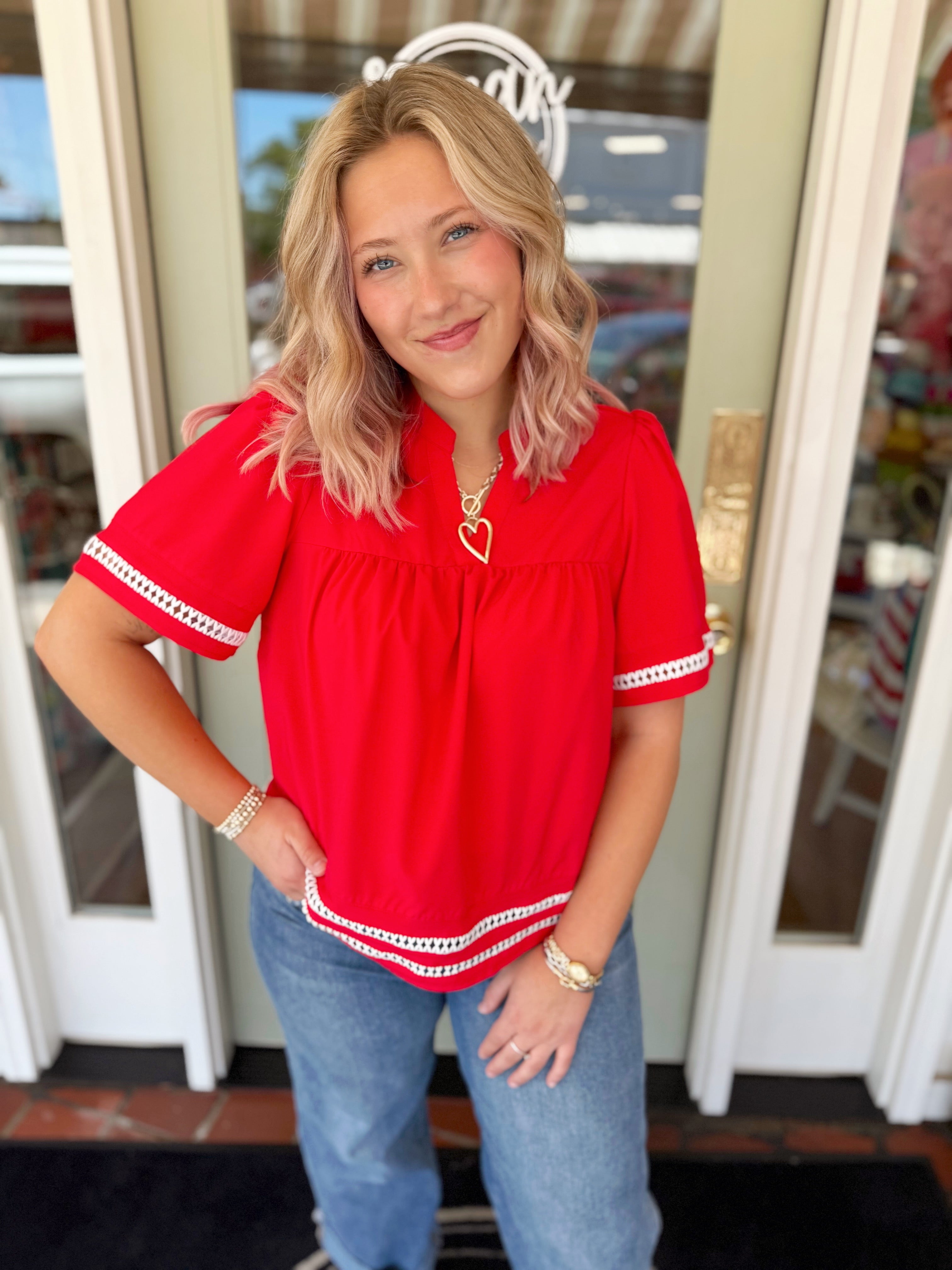 The Jasmine Red Top